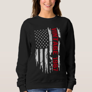 American flag birth year 1967 for birthday sweatshirt