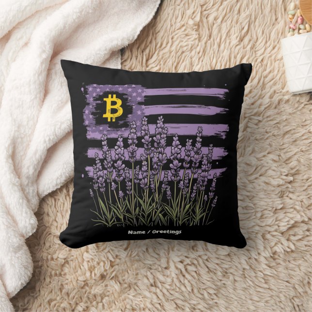 American Flag Bitcoin BTC Revolution Funny Crypto Cushion (Blanket)