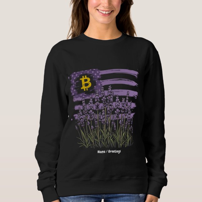 American Flag Bitcoin BTC Revolution Funny Crypto Sweatshirt (Front)