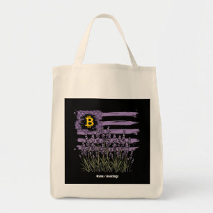 American Flag Bitcoin BTC Revolution Funny Crypto Tote Bag