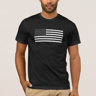 American Flag - Black and White Version T-Shirt