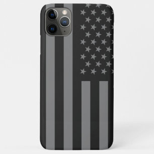 American Flag Black Grey iPhone 11 Pro Max Case