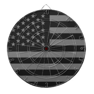 American Flag Black Grey Dartboard