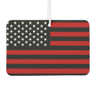 American Flag Black Red White Car Air Freshener