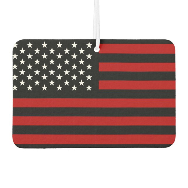 American Flag Black Red White Car Air Freshener (Front)