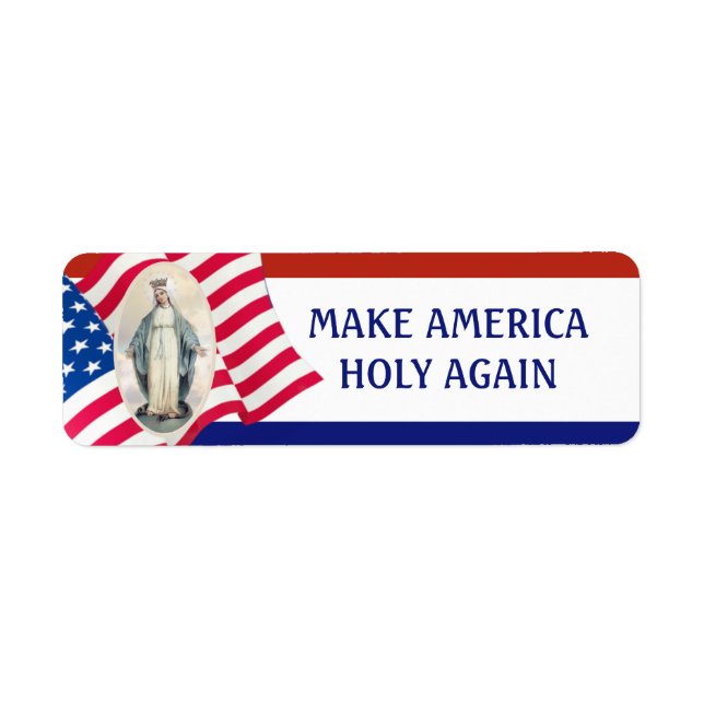 American Flag Blessed Virgin Mary Religious (Front)
