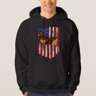 American Flag Bloodhound 4th Of July USA Hoodie