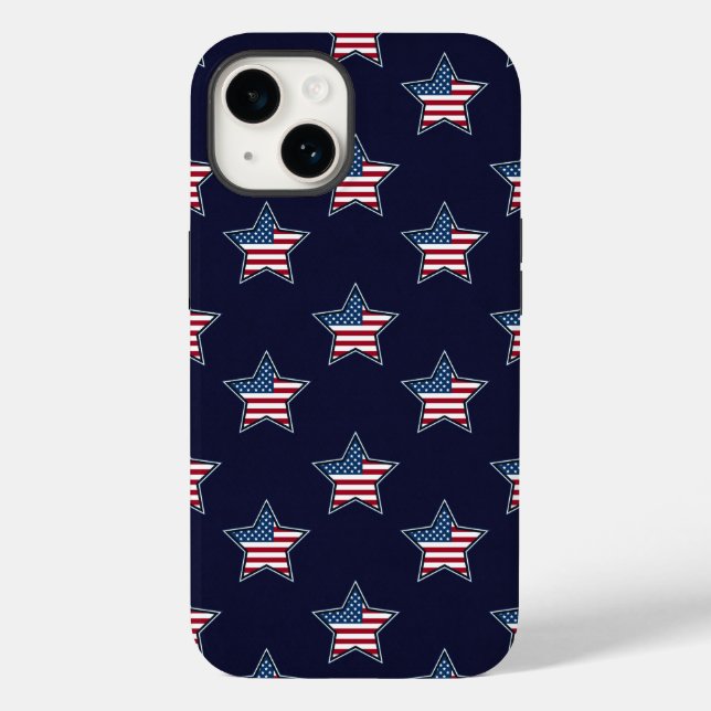 American Flag Blue Star Spangled Stars and Stripes Case-Mate iPhone Case (Back)