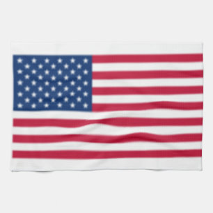 American Flag Blurred Tea Towel