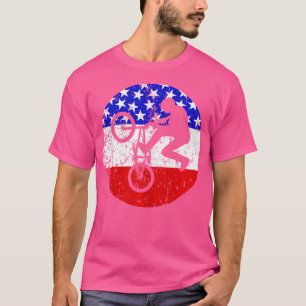 American Flag Bmx Bmx Bike Rider T-Shirt