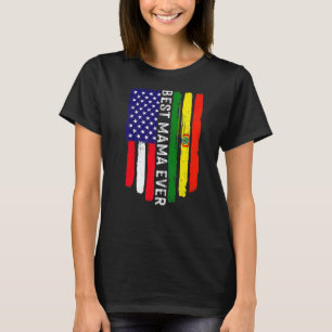 American Flag & Bolivia Flag Best Mama Ever Family T-Shirt