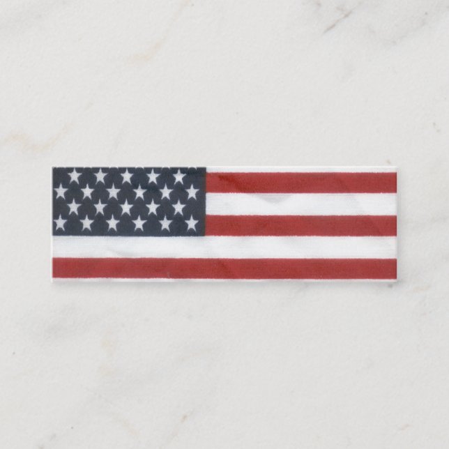 American Flag Bookmark Mini Business Card (Front)