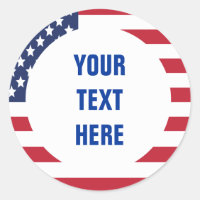 American Flag Border custom text