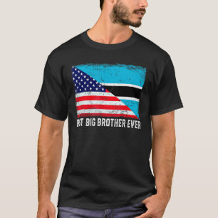 American Flag Botswana Flag Best Big Brother Ever T-Shirt