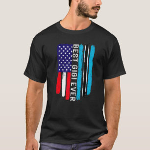 American Flag & Botswana Flag Best Gigi Ever Famil T-Shirt