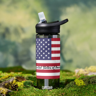 American Flag bottle, patriotic USA, United States Water Bottle