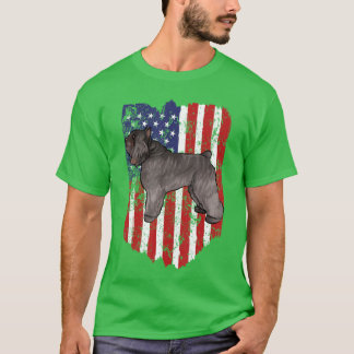 American Flag Bouvier des Flandres 4th Of July USA T-Shirt