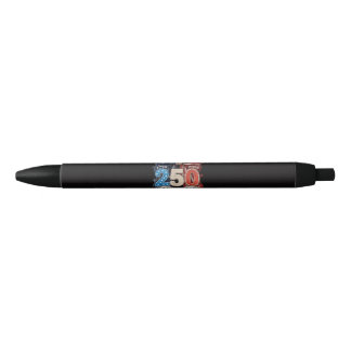 American Flag Bow 250th Anniversary Patriotic Black Ink Pen