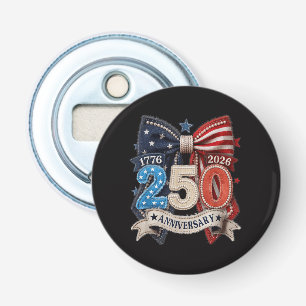 American Flag Bow 250th Anniversary Patriotic Bottle Opener