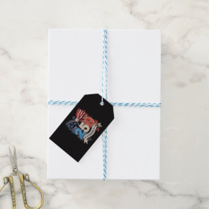 American Flag Bow 250th Anniversary Patriotic  Gift Tags