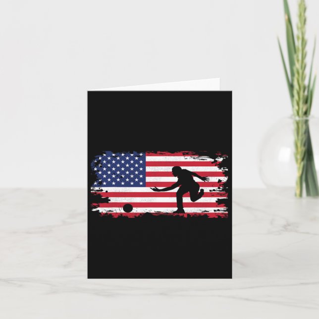 American Flag Bowling Apparel - Bowling  Card (Front)
