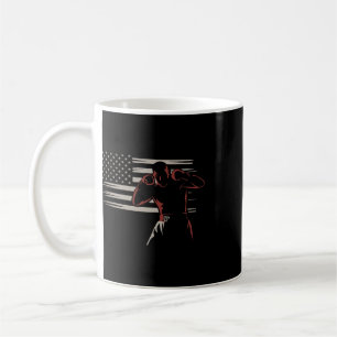 American Flag Boxer Vintage Style Boxing Enthusias Coffee Mug
