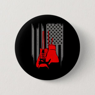 American Flag Boxing Apparel - Boxer Boxing For Wo 6 Cm Round Badge