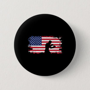 American Flag Boxing Apparel - Boxer Boxing Women  6 Cm Round Badge