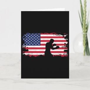 American Flag Boxing Apparel - Boxer Boxing Women Card
