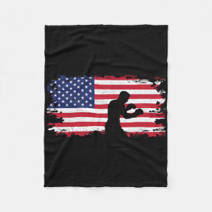 American Flag Boxing Apparel - Boxer Boxing Women Fleece Blanket
