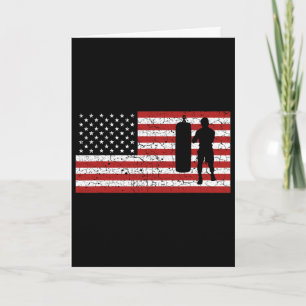 American Flag Boxing Boxing Gift Men Women Card