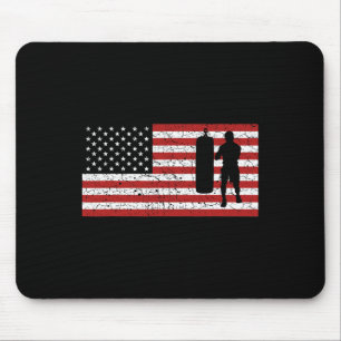 American Flag Boxing Boxing Gift Men Women Mouse Mat