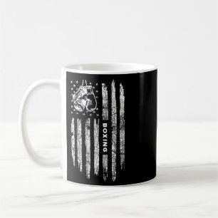 American Flag Boxing Distressed - Boxer Vintage Bo Coffee Mug