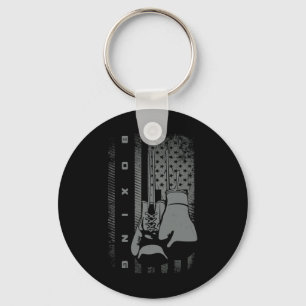 American Flag Boxing For Women Kids Men Key Ring