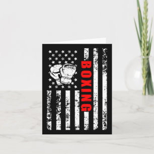 American Flag Boxing Patriotic Boxing Card