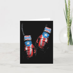 American Flag Boxing Usa Gloves Gym Boxer Fitness Card