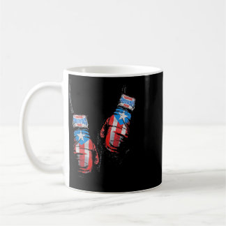American Flag Boxing Usa Gloves Gym Boxer Fitness  Coffee Mug
