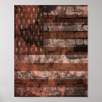 American Flag Brick Wall