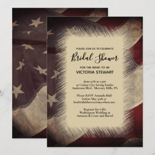 American Flag Bridal Shower Invitation