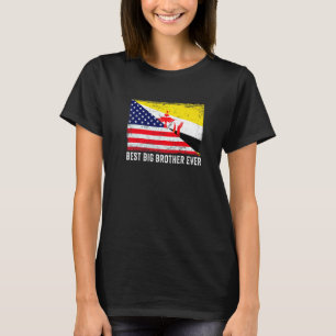 American Flag & Brunei Flag Best Big Brother Ever T-Shirt