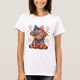 American Flag Bull Women’s T-Shirt