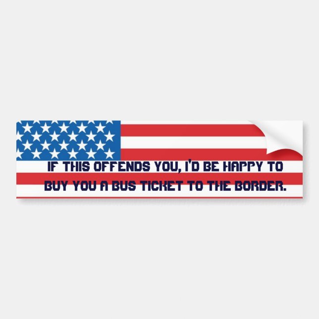 American flag bumper sticker (Front)