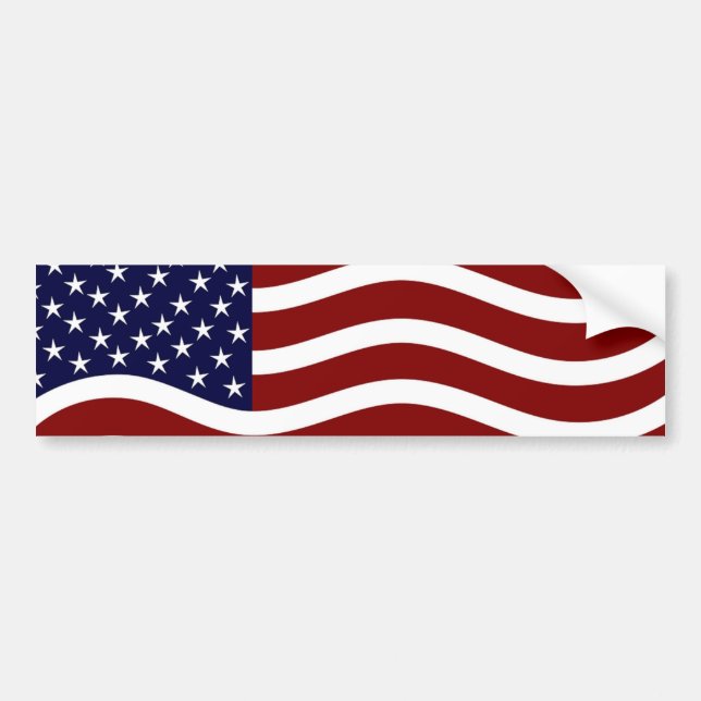 American Flag Bumper Sticker (Front)