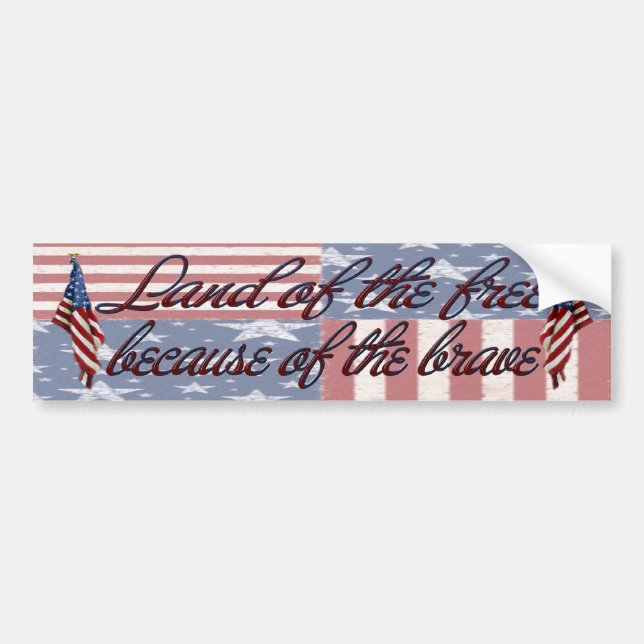 American flag bumper sticker (Front)