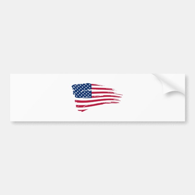 American Flag Bumper Sticker (Front)
