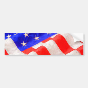 American Flag Bumper Sticker