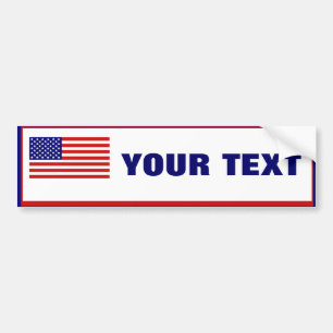 American Flag Bumper Sticker Template