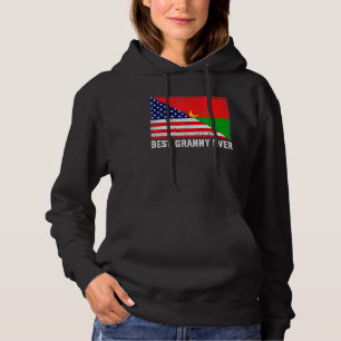 American Flag Burkina Faso Flag Best Granny Ever F Hoodie