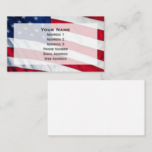 American Flag Business Card