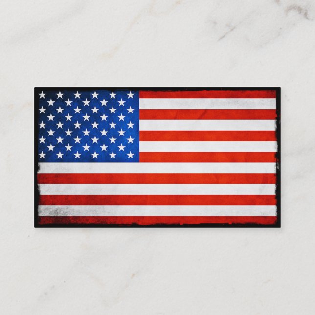 American Flag Business Card (Back)